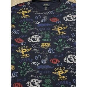 Polo Ralph Lauren Academy Varsity Tigers Thermal Sleepwear Shirt Mens Size XL
